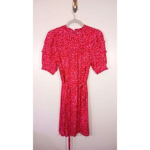 Boden Mini Floral Pink Yoke Detail Stretch Pockets Dress Size 6 NWT